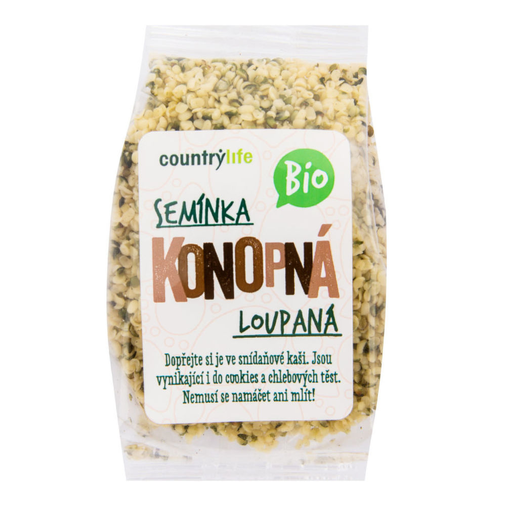 BIO Konopná semínka loupaná 100g  Country Life 